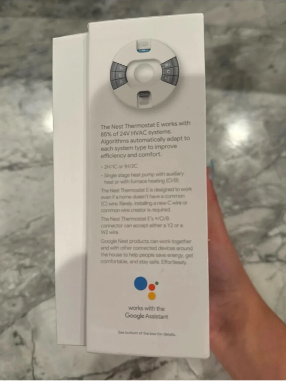 google Nest Thermostat E White with Orange Display Accent